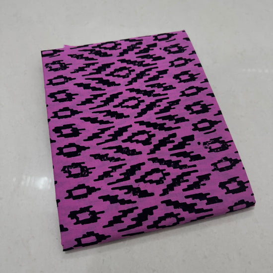 Hand Block Printed Cotton Suit with Cotton Dupatta Purple14