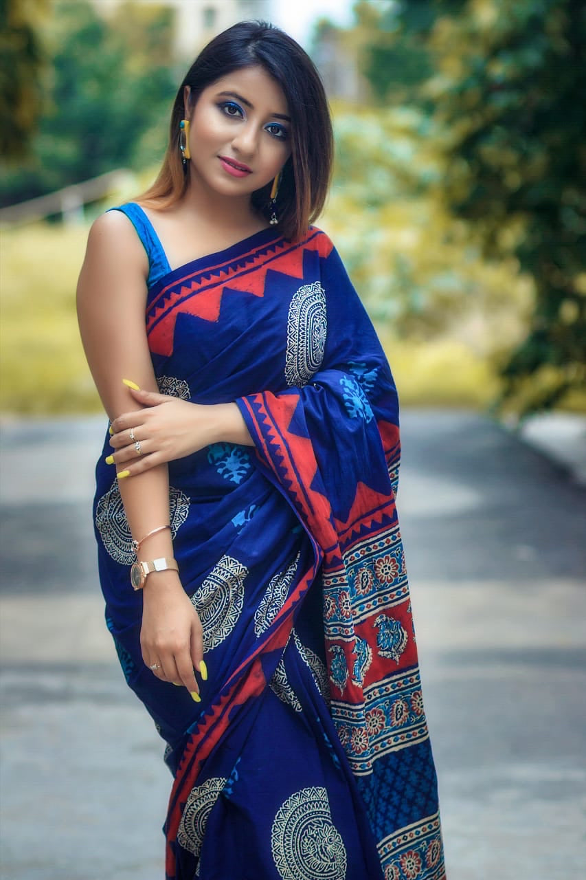 Blue Saree