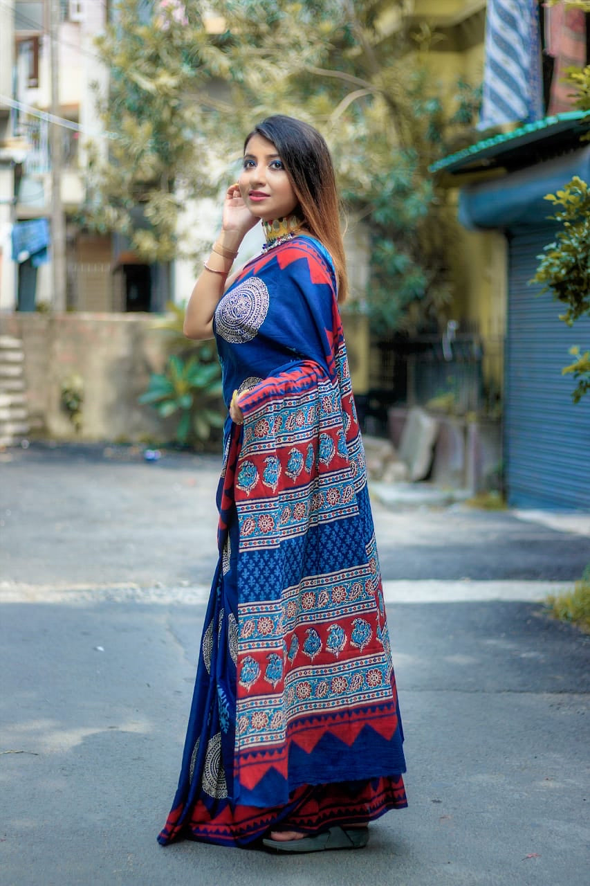 Blue Saree