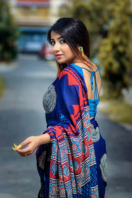 Blue Saree